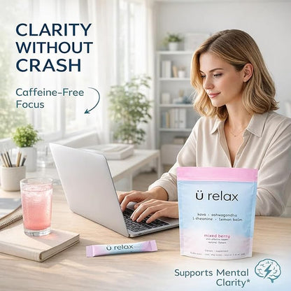 Relax Calming Drink – Natural Calm Powder Drink | Mixed Berry Flavors, 15 Packets