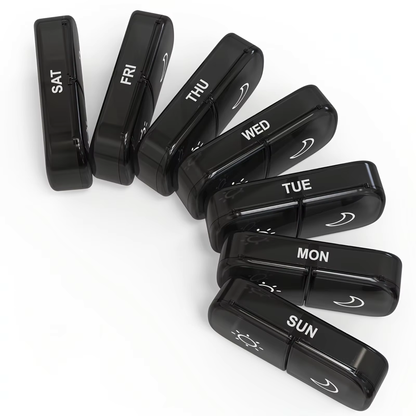 Weekly Pill Organizer 2 Times a Day | 7 Day AM PM Pill Box | Large Easy-Open Compartments