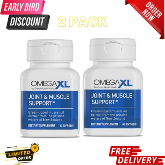 Pack of 2 Omega XL 60 ct Potent,Joint Pain Relief, Omega-3 With Free Shipping