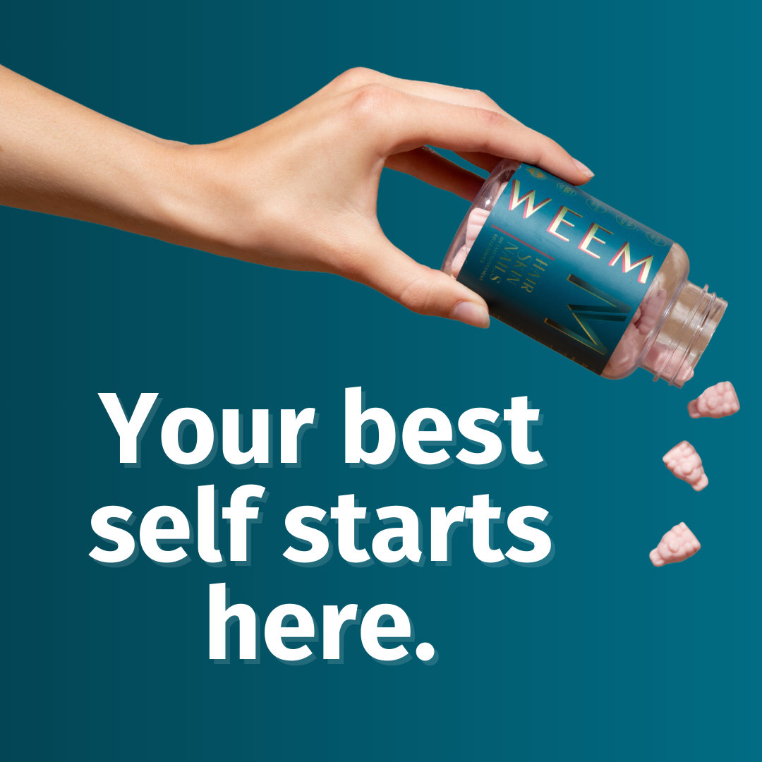 WEEM- Hair, Skin & Nails Gummies, Gluten Free, Vegan, Cruelty-free 60 ct.