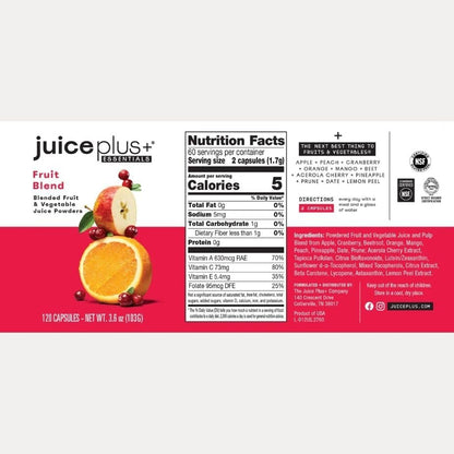 JuicePlus+ Fruit & Vegetable Blend Capsules – 120 Servings Whole Food Nutrition