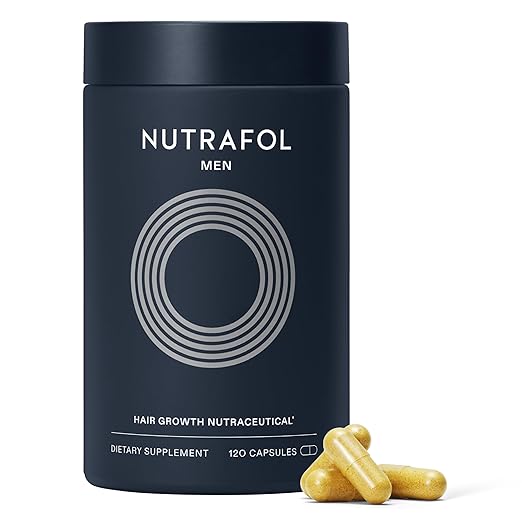 Nutrafol Men’s Hair Growth – Clinically Tested for Thicker, Fuller Hair & Scalp Coverage (1-Month Supply)