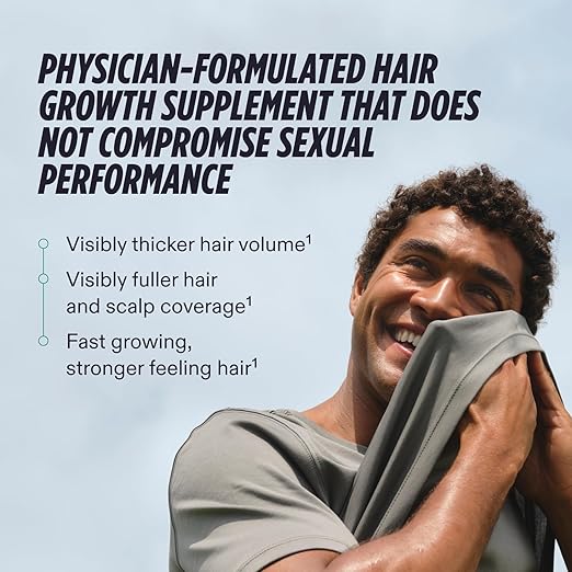 Nutrafol Men’s Hair Growth – Clinically Tested for Thicker, Fuller Hair & Scalp Coverage (1-Month Supply)