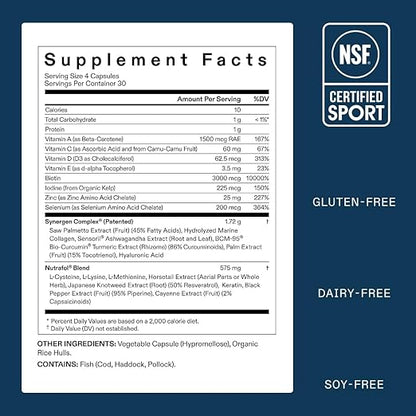 Nutrafol Men’s Hair Growth – Clinically Tested for Thicker, Fuller Hair & Scalp Coverage (1-Month Supply)