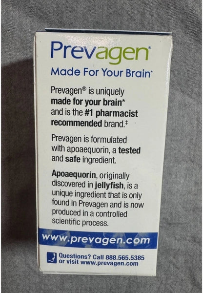 AUTHENTIC PREVAGEN Regular Strength 10 mg For Your Brain, 60 Capsules