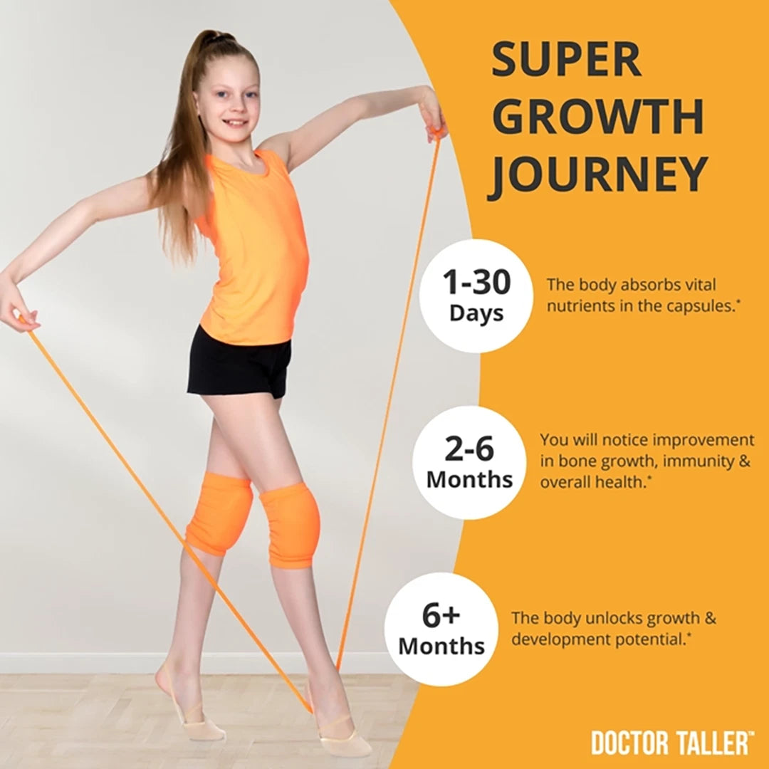 NuBest Doctor Taller – Growth Support for Kids (8+) & Teens – 60 Vegan Capsules